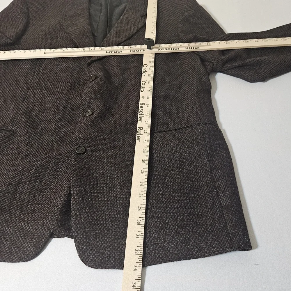 Coppley Zegna Blazer Sportcoat 46 Wool & Cashmere ITALY‎ Jacket Black & Copper